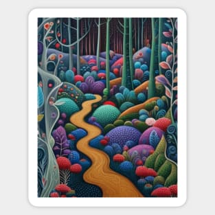 Path Through Candy Forest Sticker